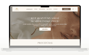 Website marketing preview on a laptop