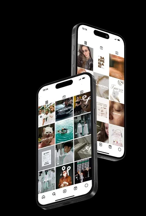 Social media marketing preview on a phone