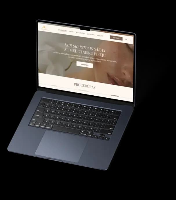 Website performance preview on a laptop